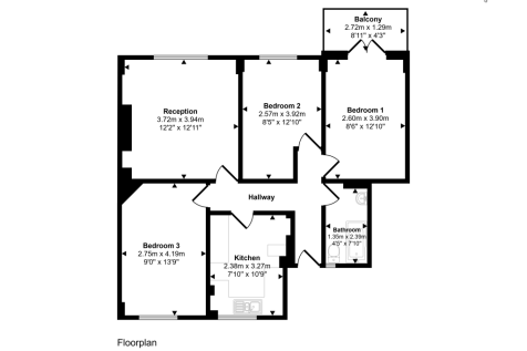 Flat 3 Miller House, Forster Road, London, SW2 4UY