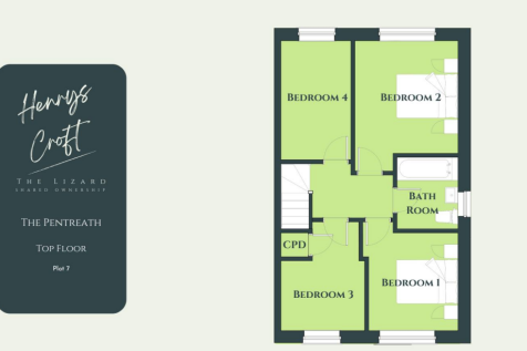 Henry&#39;s Croft - P7 Pentreath Top Floor Floorplan S