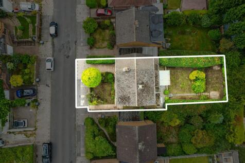 Aerial view showing plot outline