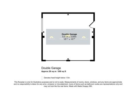 The Close, Huggetts Lane - Detached Double Garage.