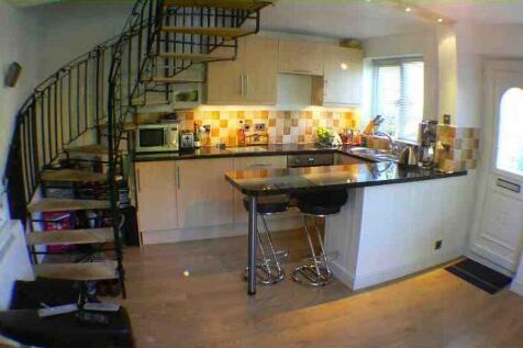 Staircase and kitchen