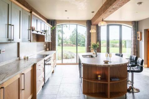 Spacious family kitchen with breathtaking views