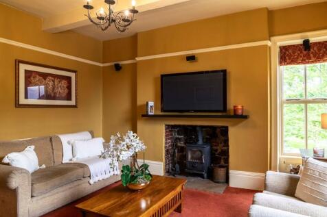 Traditional living room with log burner