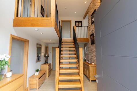 Impressive solid oak staircase