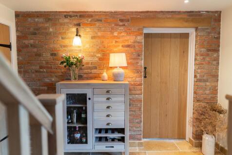 Exposed brick adding character and warmth
