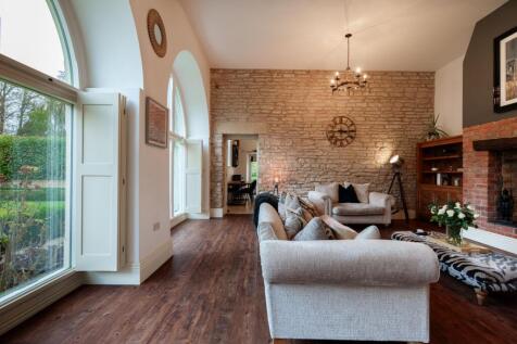 Living room brimming with character