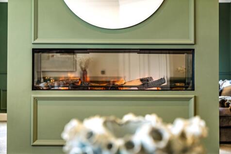 Contemporary electric fire in formal lounge