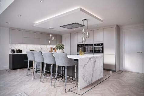 Large sociable kitchen island