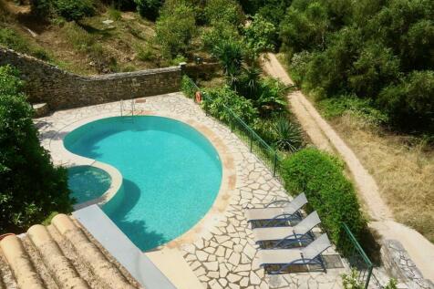 Swimming pool seen from the second floor balcony