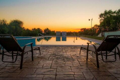 Sunset of pool