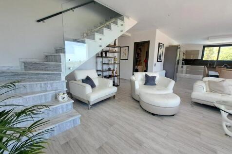 Stairs down to sitting room