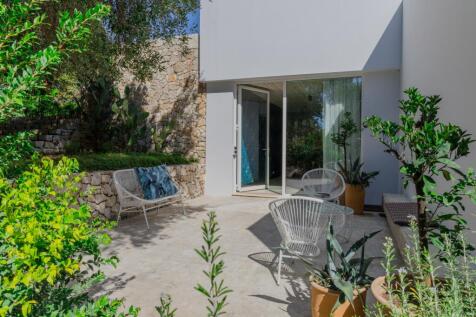 Patio in front of tv room