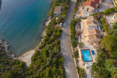 Aerial shot with sea