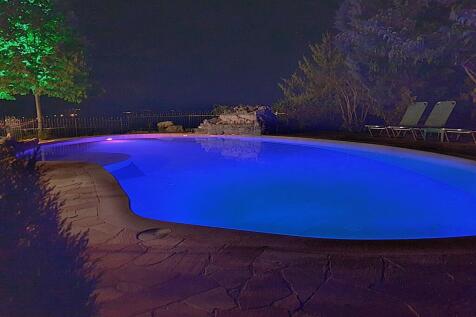 Night time by the pool