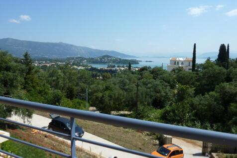 view across garden down to the sea