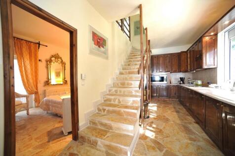 stairs and kitchen