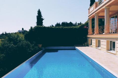 Pool and house