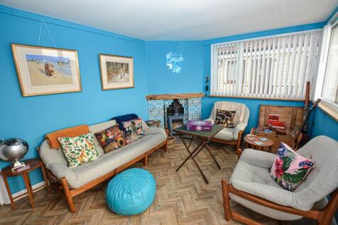 Living room with log burner