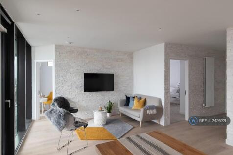 50 Inch Smart Television With Stone Feature Wall