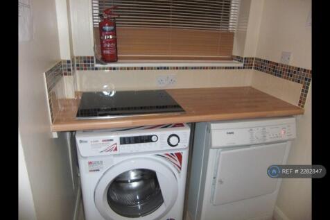 There Is a Utility Area With Washing Machine