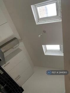 Kitchen With Velux Windows (With Curtains)