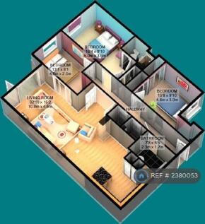 Floorplan In Colour 3d