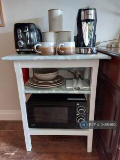 Toaster, Kettle, Microwave, Crockery &amp; Cutlery