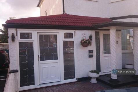 Entrance Door With Frosted Panels, Bright Sunlight