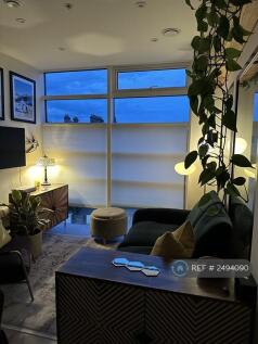 At Night With Pull Down Blinds 