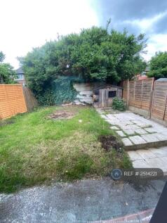 Back Garden With Shed Waiting For Your Green Thumb