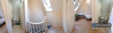 Loft Bedroom And Bathroom Panorama
