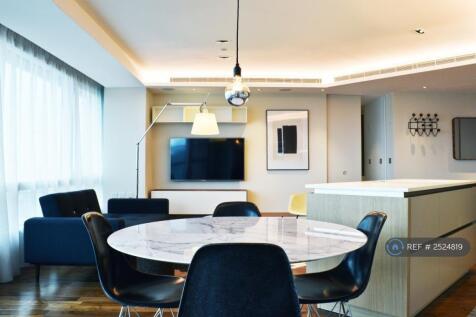 Dining Room With Marble Table On Foreground