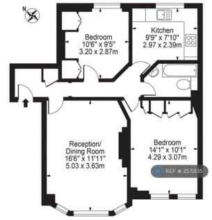 Floor Plan (646 Sq Ft)