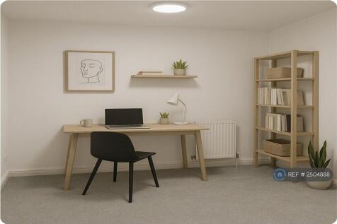 Basement Arranged As a Home Office