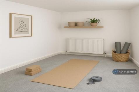 Basement Arranged As a Yoga Room