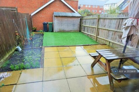 Rear Garden With Shed