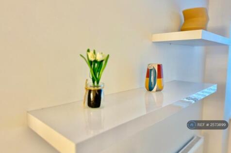 Shelves In Alcove Within Master Bedroom