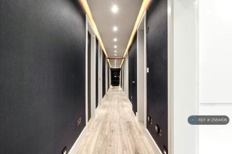 Hallway With Lights On 