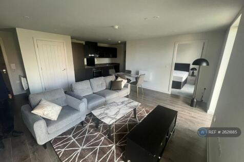 Living Room With Open Plan Kitchen