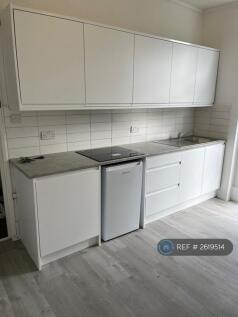 New Kitchen In The Bedsit With a Fridge 
