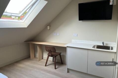 Private Kitchenette With a Sink And Fridge Freezer