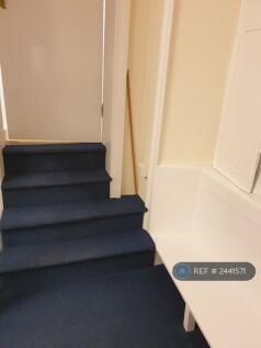 Stairs To Bathroom And Washing Machine And Dryer