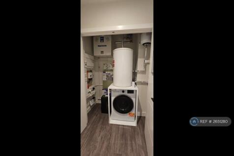 Utility Cupboard With Hoover, Iron And Iron Board