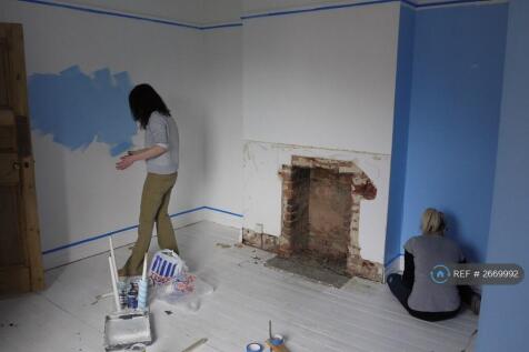 Its All Blue Now And Fireplace Is Covered