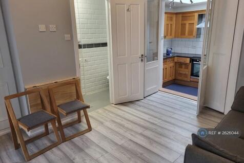 View Of Bathroom And Kitchen In Living Room 