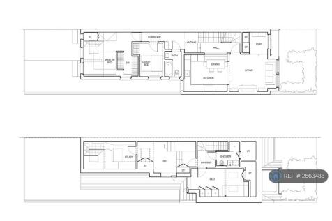 Top First Floor Plan. Bottom Second Floor Plan.