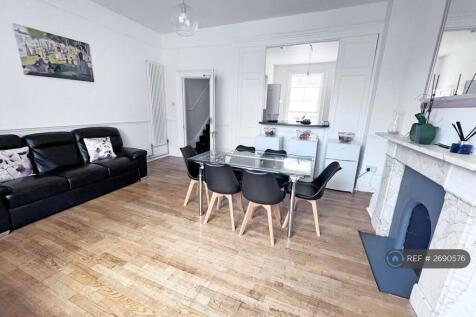 Living Room: Dining Seating For 8, 2 Large Sofas