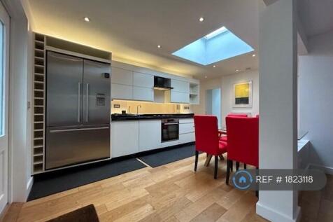 Kitchen With American Fridge With Ice And Water