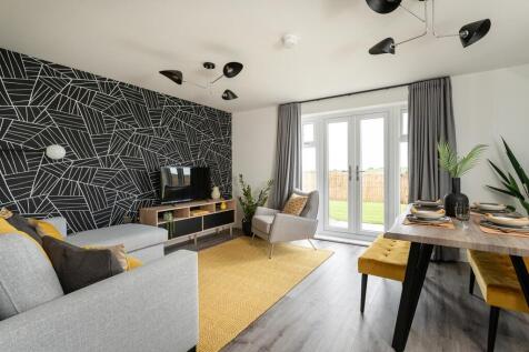 French doors open to the rear garden
