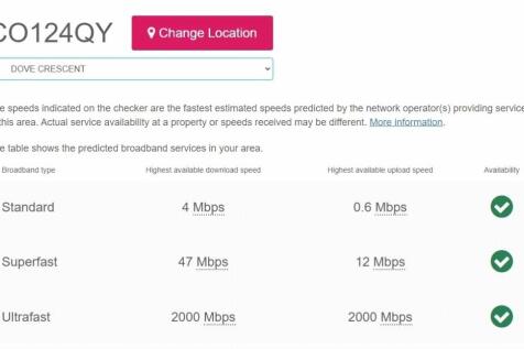 Broadband Speeds